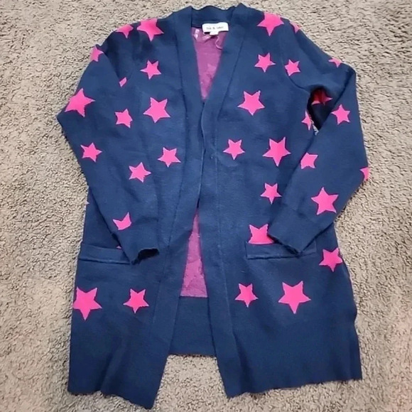 Girls Nik & Leksi Star Cardigan Size 7/8 - Picture 1 of 5